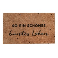 Fußmatte "Buntes Leben" - 75x45 cm (Braun) von Eulenschnitt