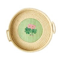 rice Brotkorb aus Raffia "Flower/Blumen" (Natur)