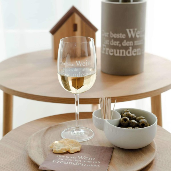Cocktailserviette "Der beste Wein" - 25x25 cm (Braun) von räder Design