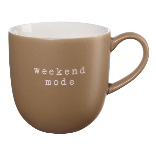 Henkelbecher "weekend mode" - 350 ml (Braun) von ASA