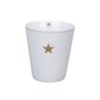 Krasilnikoff Happy Mug "Star" (Weiß / Gold)