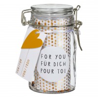 Geschenkglas für die liebevolle Botschaft: von räder