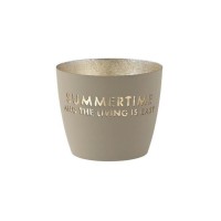Windlicht "Madras - Summertime" - M (Sandstone/Gold) von Gift Company