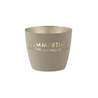 Windlicht "Madras - Summertime" - M (Sandstone/Gold) von Gift Company