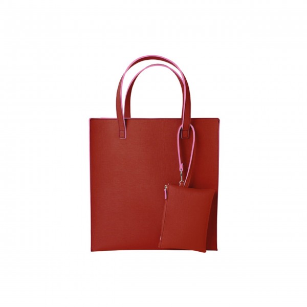 Shopper mit Pouch "Chili" (Rot) von Remember