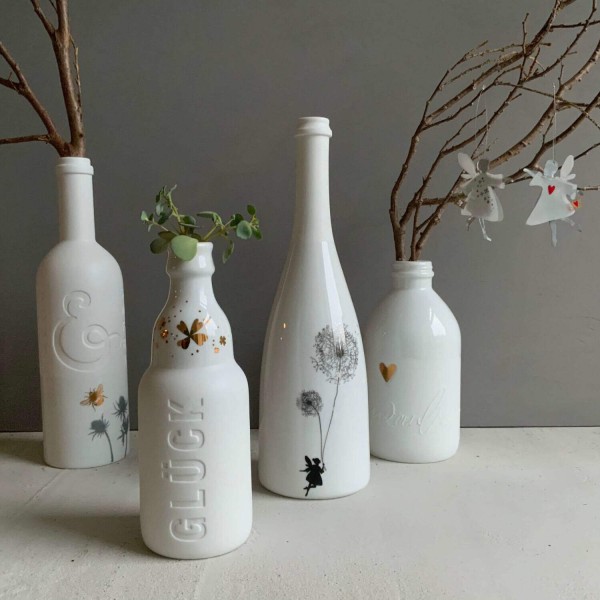 Flaschenvase "Glück" von Good old friends.