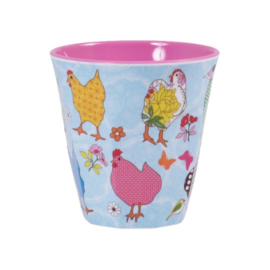 Witziger Melaminbecher mit Print: von Rice