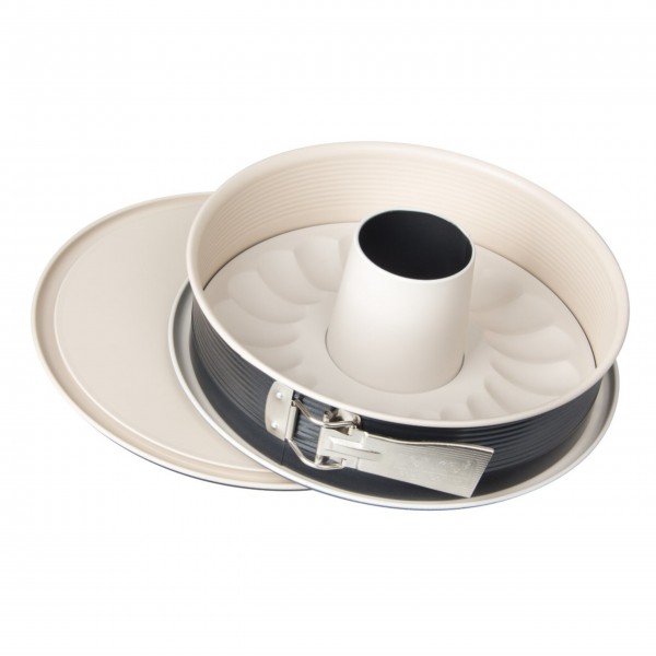 Zenker Springform mit Flach- und Rohrboden "Crème Noir" - Ø26 cm-1