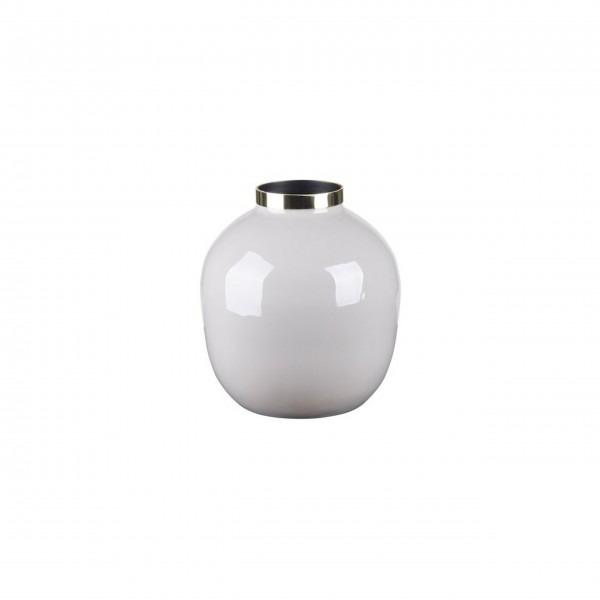 Vase "Saigon" - Bauchig (Hellgrau/Gold) von Gift Company