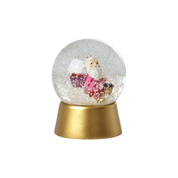 rice Schneekugel "Xmas Santa" - 11,5x14,5 cm (Gold)