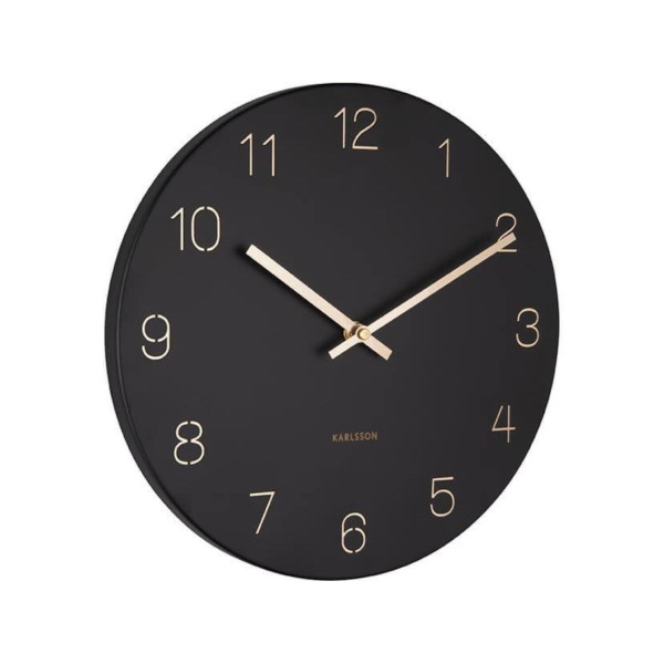 Wanduhr "Charm Numbers" (Schwarz) von Karlsson by Present Time