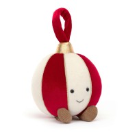 Jellycat Kuscheltier Weihnachtskugel "Amuseable" (Rot/Weiß)