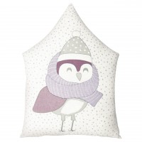 Kuschelige Träume mit dem GreenGate Kissen mit Aufdruck "Owl" (Lavender) - 30x40cm