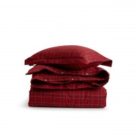 Lexington Flanell-Bettwäsche "Checked" (Rot)