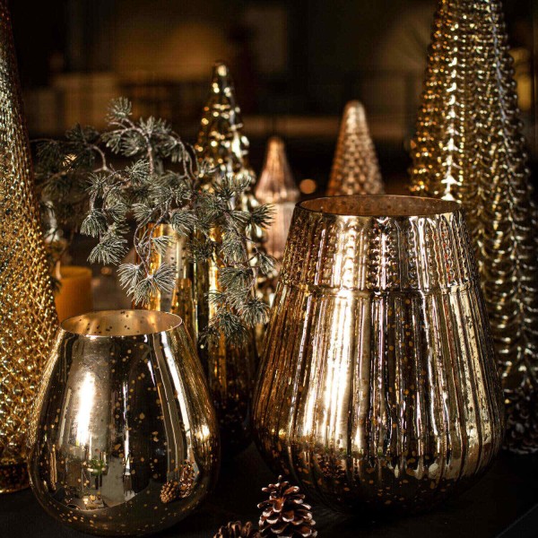 Glas-Weihnachtsbaum "Crystal Tree" - ø 19 cm (Shiny Gold) von fleur ami