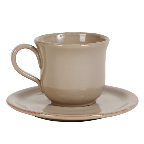 CASAgent "Campagna" Tasse & Untertasse (Greige)