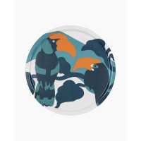 marimekko Tablett "Pepe" - 46 cm (Ecru, Türkis, Orange)
