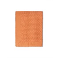 Tagesdecke aus Bio-Baumwolle - 160x240cm (Orange/Waffelstruktur) von Lexington