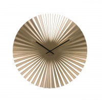 Goldene Wanduhr im Fächerlook