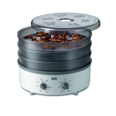 Stöckli Dörrgerät "Dörrex" mit Timer und Metallgitter inox