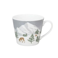 Krasilnikoff Tasse/Happy Cup "Deers in the mountains" (Weiß)