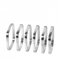 blomus Serviettenringe "FINO" (Matt Silber), 6er Set