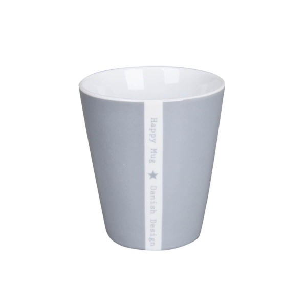 Krasilnikoff Happy Mug ohne Henkel "Hygge" (Grey)