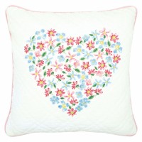 GreenGate Kissenbezug "Columbine Love" - 40 x 40 cm (White)