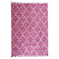 rice Baumwollteppich - 180x220 cm (Aubergine)