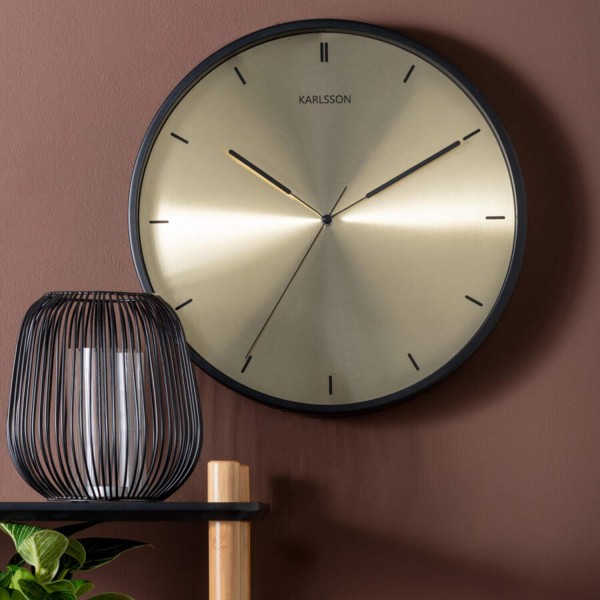 Wanduhr "Finesse" (Gold) von Karlsson by Present Time