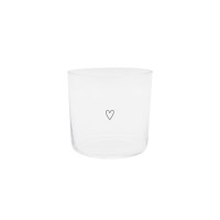 Trinkglas "Herz" - 350 ml (Transparent) von Eulenschnitt