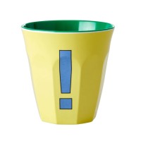 rice Melamin Becher "Ausrufezeichen" - Medium (Gelb)