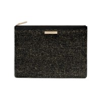 Pouch "Strand" aus Stroh (Schwarz) von KATIE LOXTON