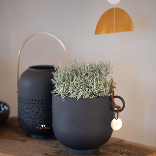 Übertopf "Zuhausesein - Naturwunder" (Schwarz) von räder Design
