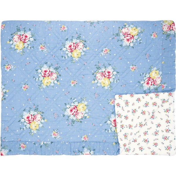 GreenGate Quilt "Laura" - 180x230 cm(Dusty Blue)