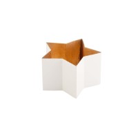 Windlicht Stern "Madras" - M (Weiß/Nudegold) von Gift Company