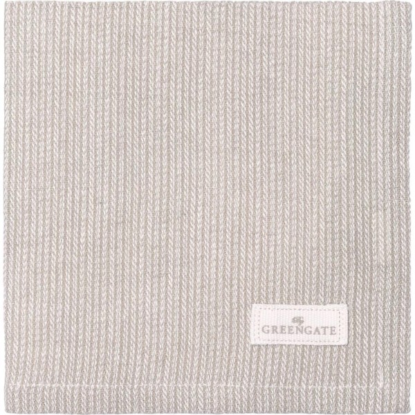 GreenGate Baumwollserviette "Alicia" - 40x40 cm (Sand)