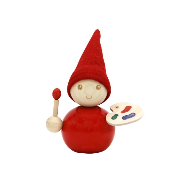 Elf-Figur "Painter" - 11 cm (Rot) von aarikka