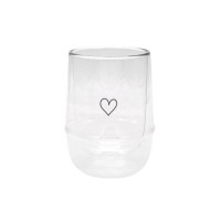 Doppelwandiges Glas "Herz" - 300 ml (Transparent) von Eulenschnitt