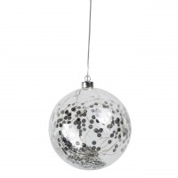Lichtkugel mit Timer "LIVING Konfetti" - Groß (Silber) von räder Design