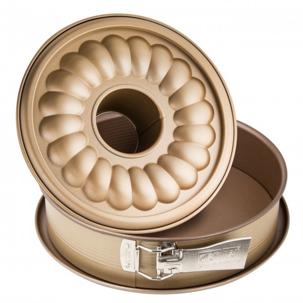 Zenker Springform mit Flach- und Rohrboden (Mojave Gold) Ø 26 cm-1