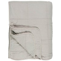 Ib Laursen Quilt "Vintage" - 130x180 cm (Ash Grey/Hellgrau)