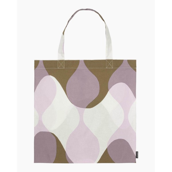 marimekko Tasche "Lokki Pergola" - 44 x 43 cm (Weiß, Violett, Braun)