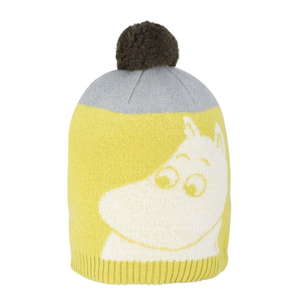 Kindermütze mit Bommel - Gr. 52/54 (Gelb) von martinex-moomin