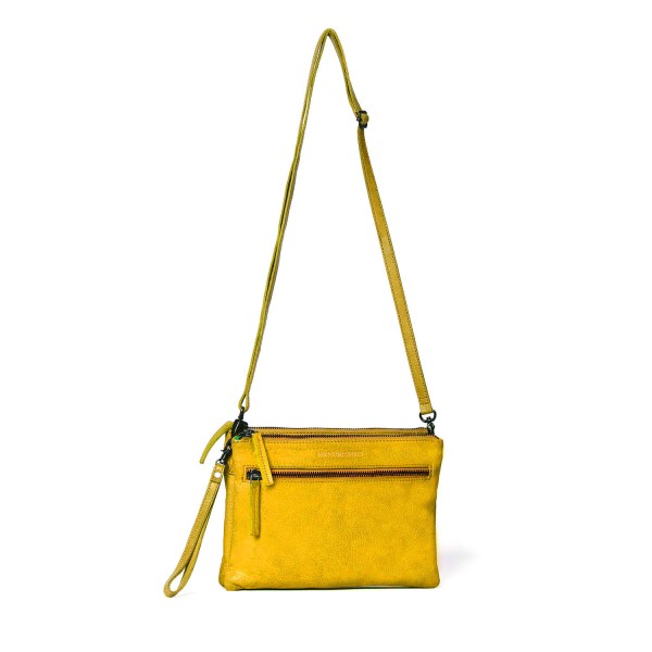 Sticks and Stones Tasche "Valletta" (Yellow) - Gewaschenes Rindsleder