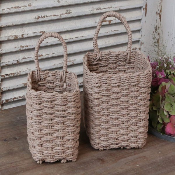 Flechtkorb "Rosé" im 2er-Set von Chic Antique