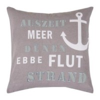Kissenbezug mit Anker "Mare" - 45x45 cm (Grau) von pad