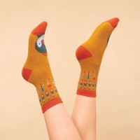 Powder Stricksocken "Penguin" (Mustard)