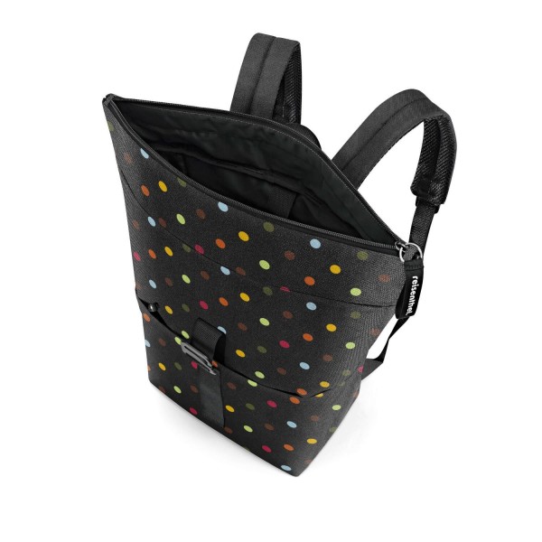 Reisenthel Rucksack/Rolltop Backpack "Dots" (Schwarz/Bunt)