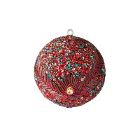 Weihnachtskugel "Opium Pfauenmuster" -10cm (Rot) von Gift Company